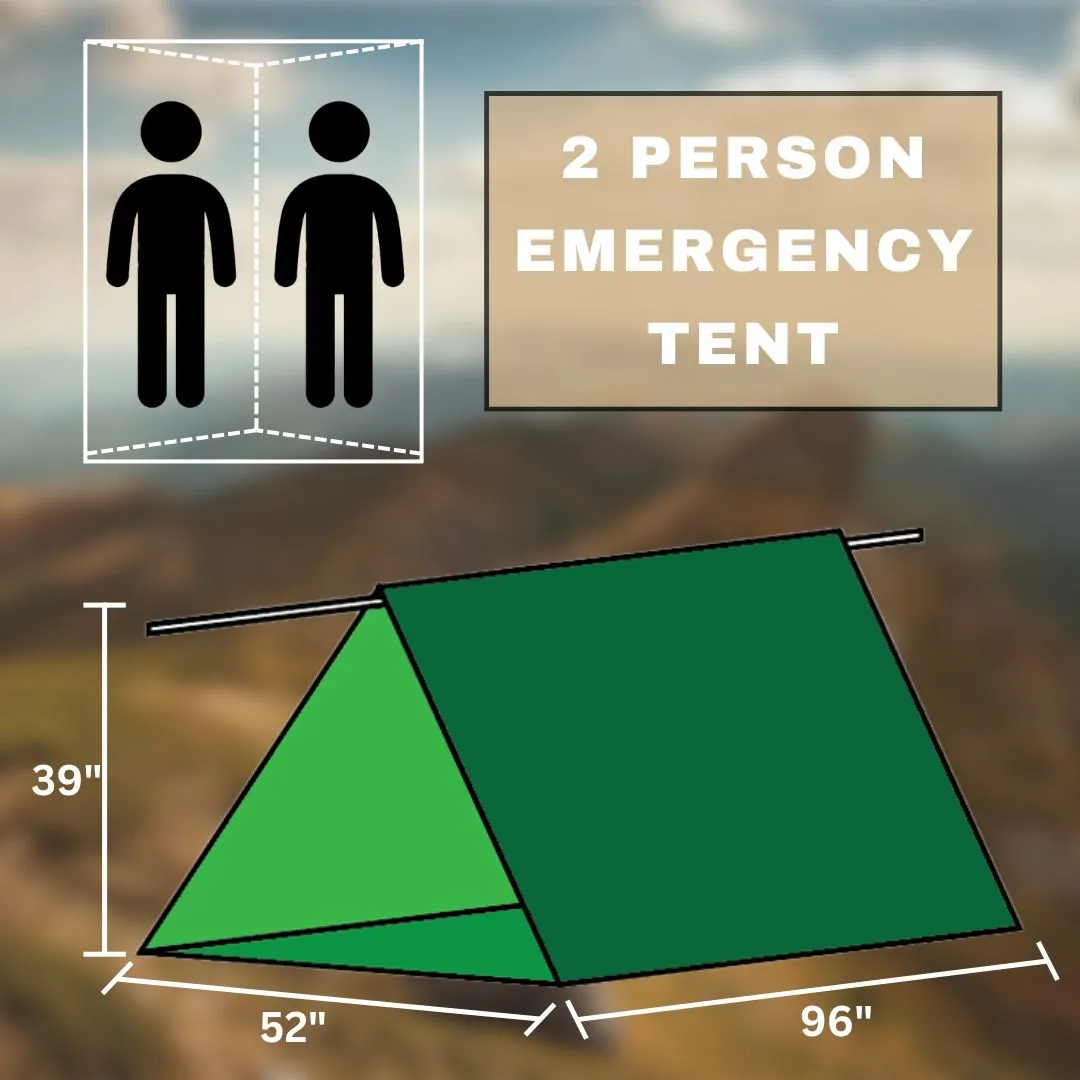 2 Person Green Emergency Tube Tent