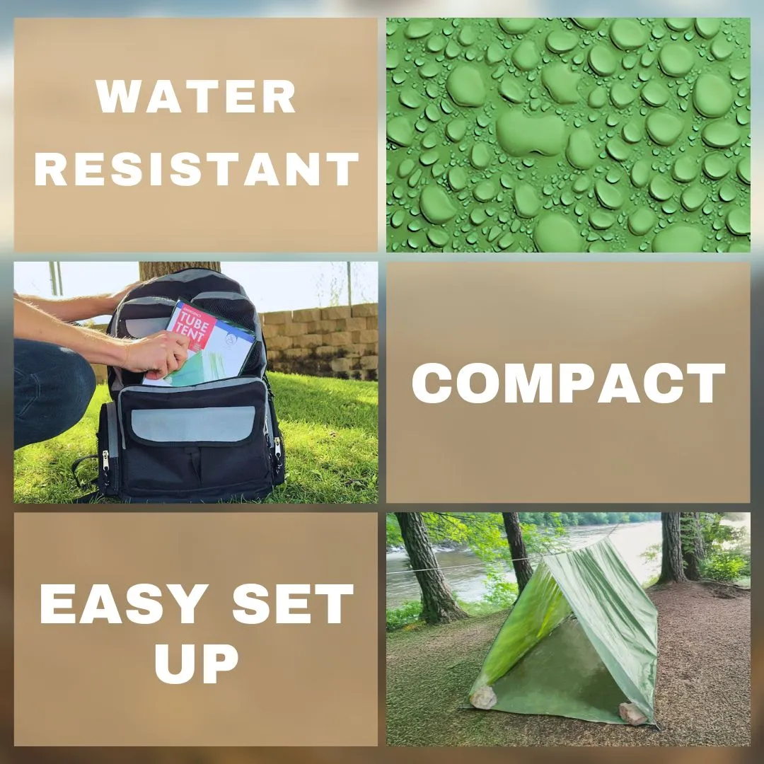 2 Person Green Emergency Tube Tent