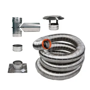 6"Ø X 35' Vortex Stainless Flex Liner Kit for Appliances