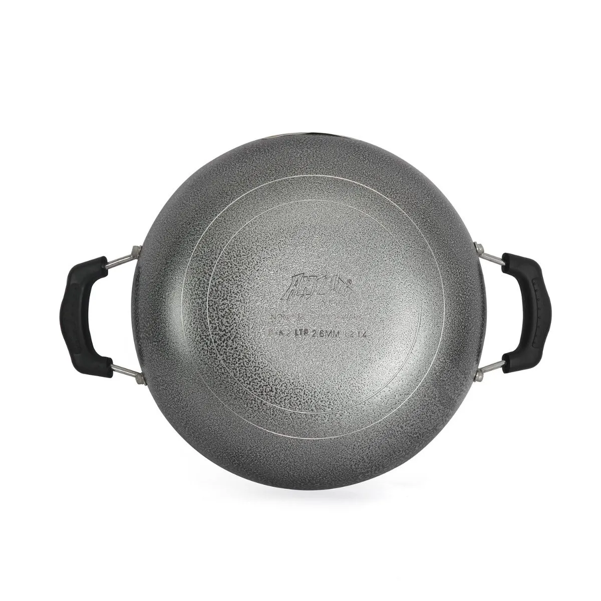 Anjali Diamond Non-Stick Kadai S.S  Lid (3.25 litres) Black