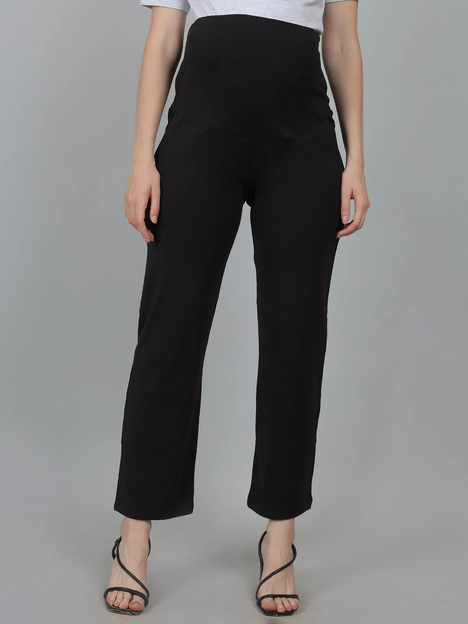 Black Supima Cotton Maternity Pants