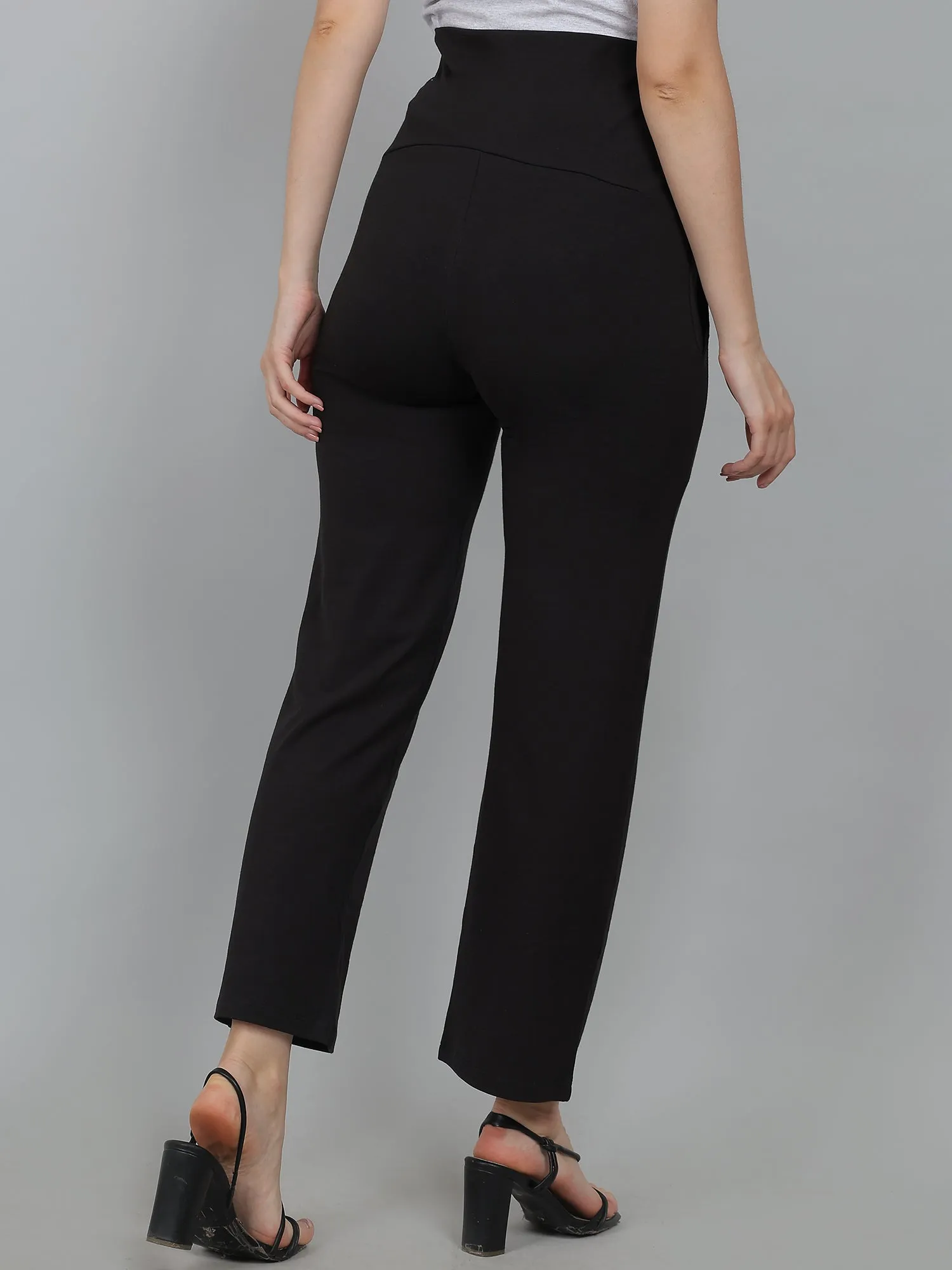 Black Supima Cotton Maternity Pants