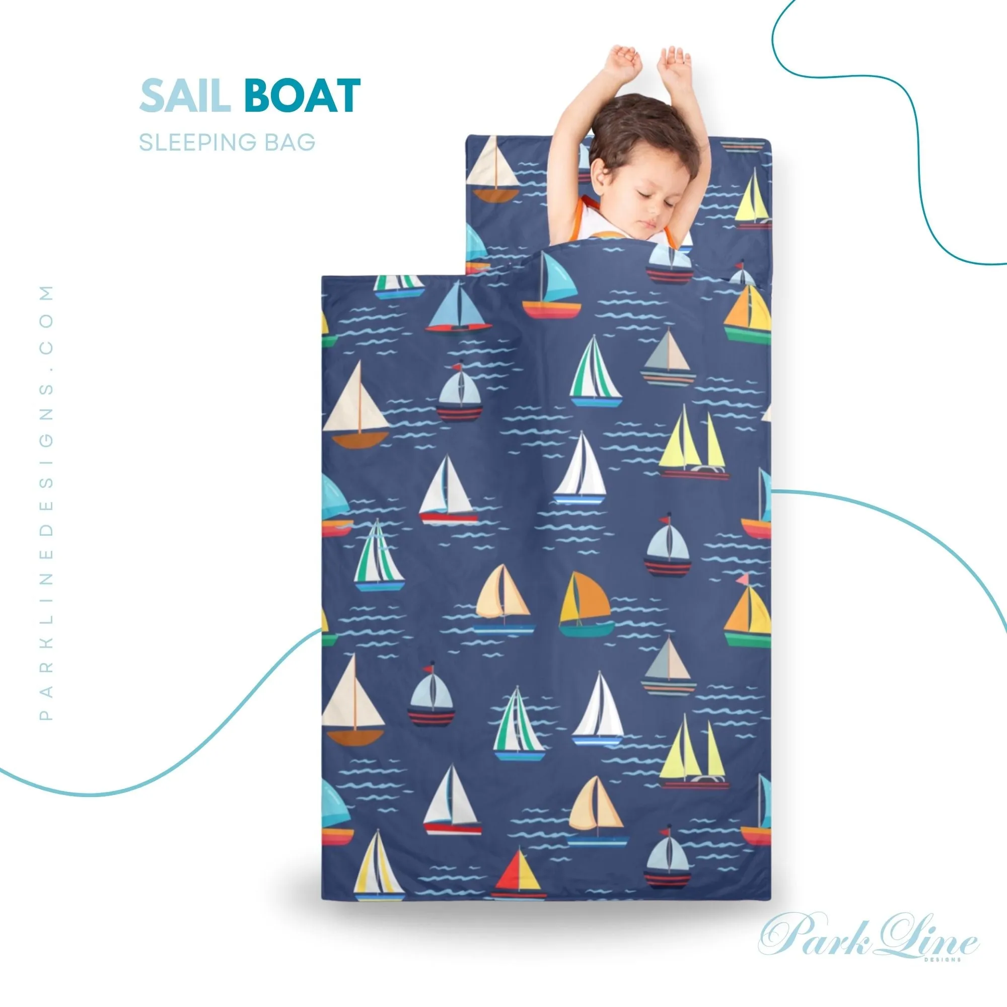 Blue Fin Kids' Long Sleeping Bag | A Catchy Blend of Comfort & Style | Lightweight and Durable Sleeping Bag for Kids