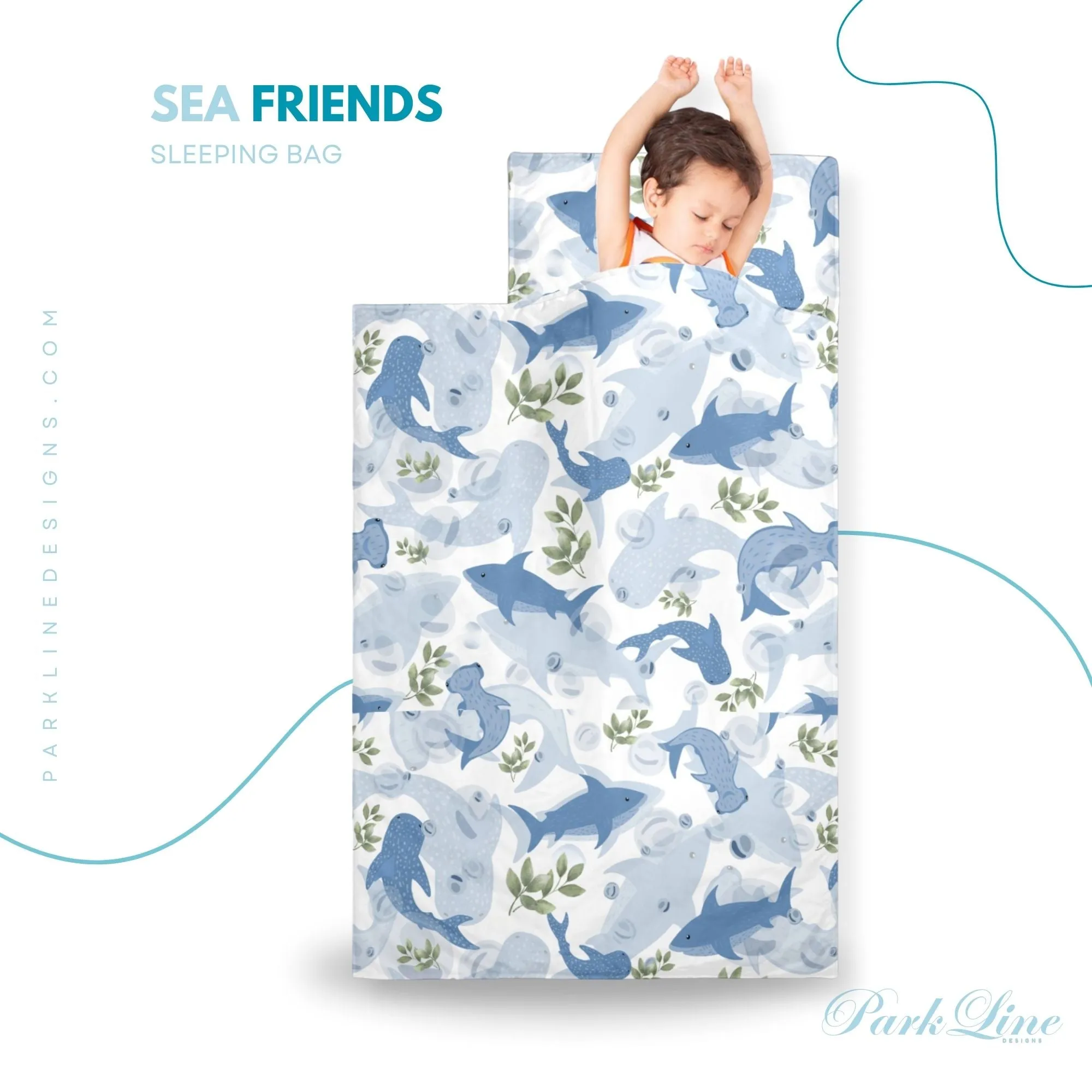 Blue Fin Kids' Long Sleeping Bag | A Catchy Blend of Comfort & Style | Lightweight and Durable Sleeping Bag for Kids