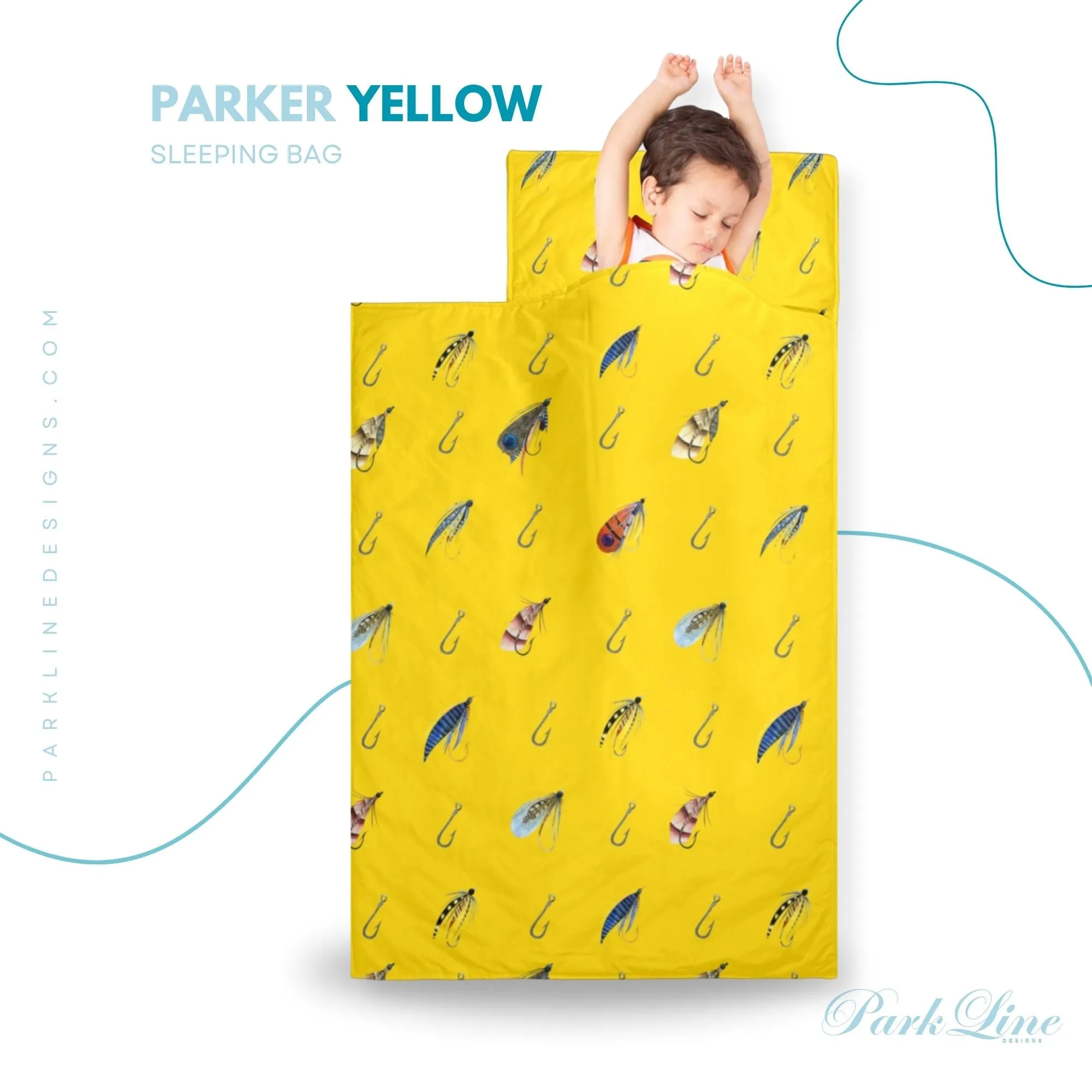 Blue Fin Kids' Long Sleeping Bag | A Catchy Blend of Comfort & Style | Lightweight and Durable Sleeping Bag for Kids