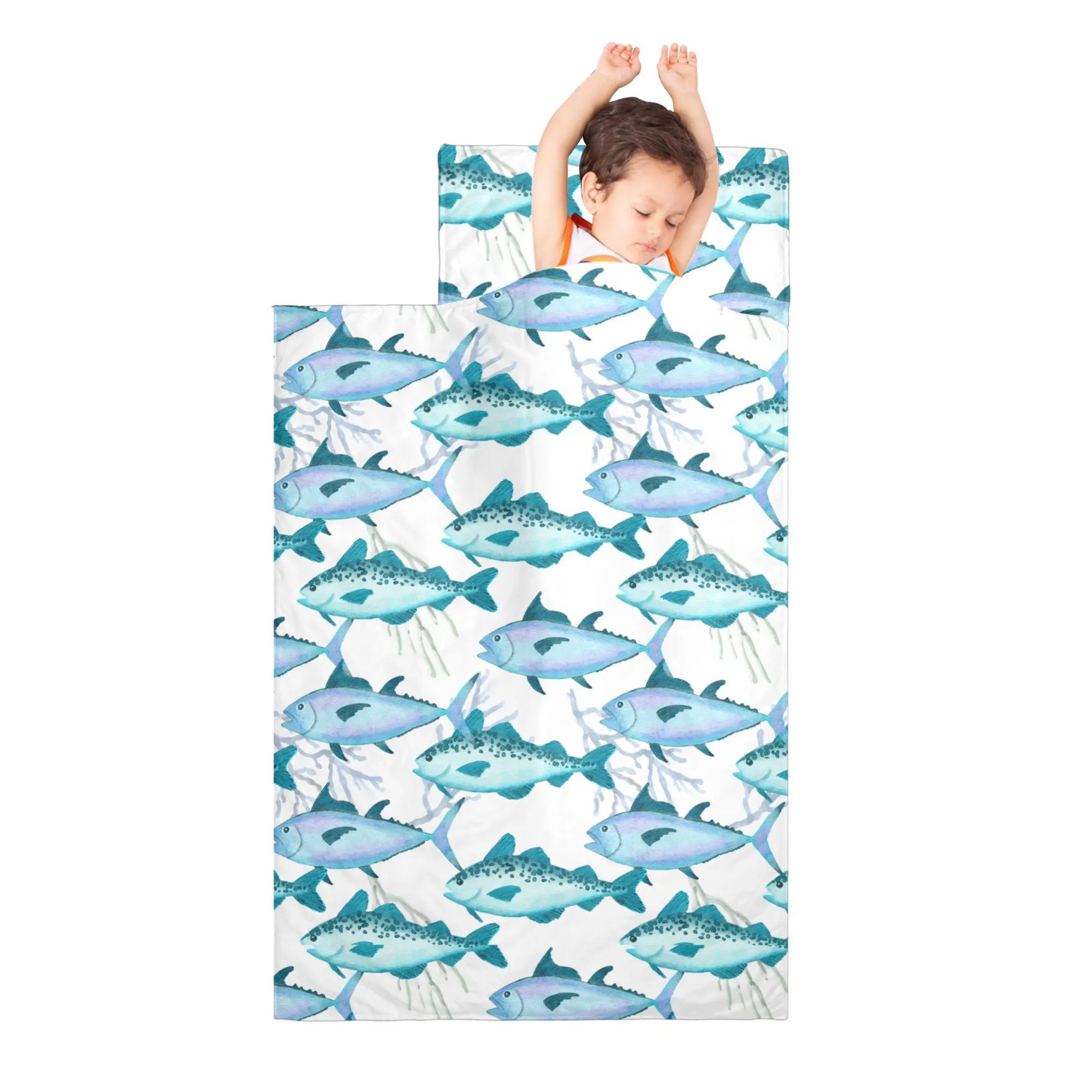 Blue Fin Kids' Long Sleeping Bag | A Catchy Blend of Comfort & Style | Lightweight and Durable Sleeping Bag for Kids