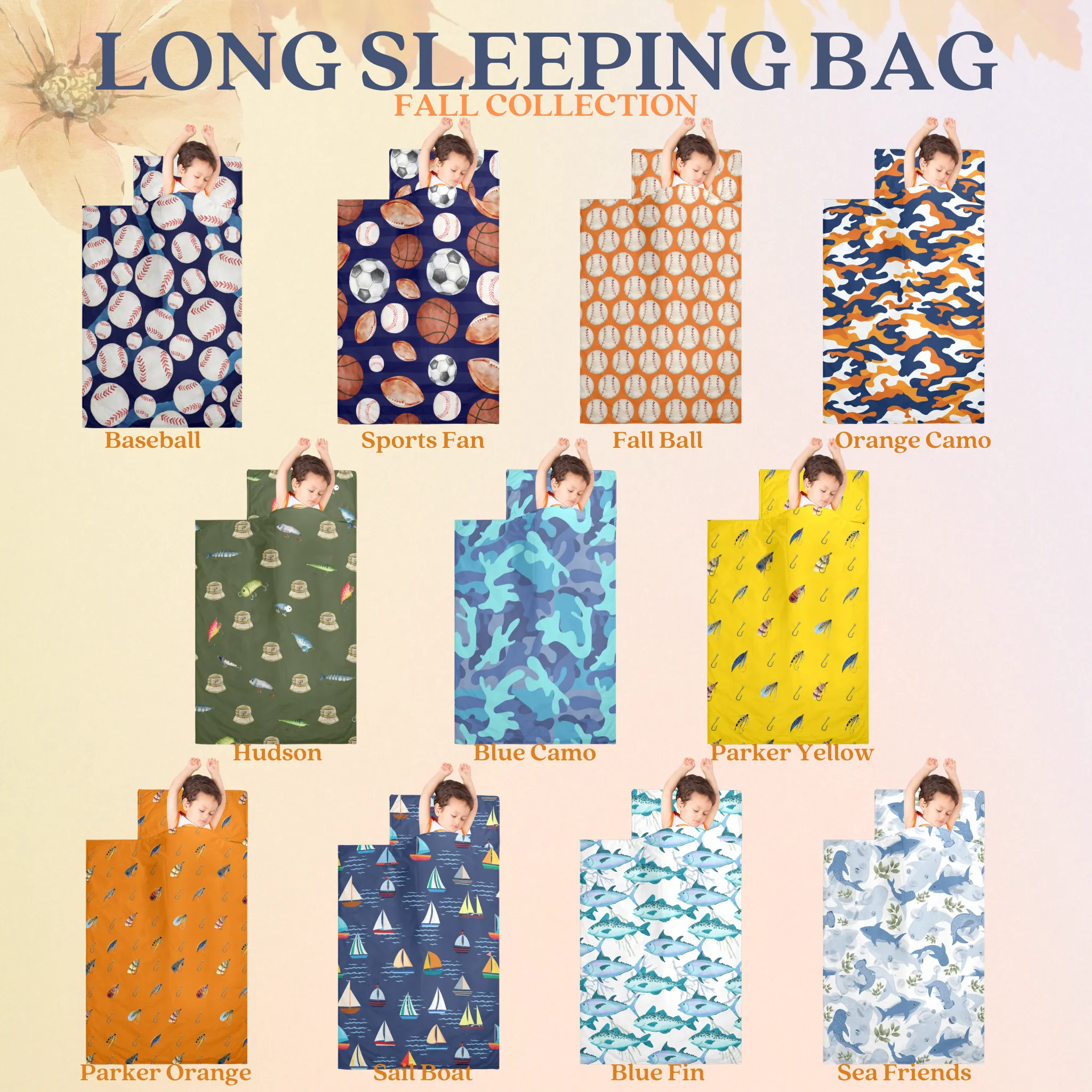 Blue Fin Kids' Long Sleeping Bag | A Catchy Blend of Comfort & Style | Lightweight and Durable Sleeping Bag for Kids