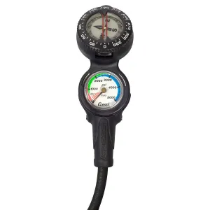 Cressi Console CP2 - Pressure Gauge and Compass for Scuba Diving