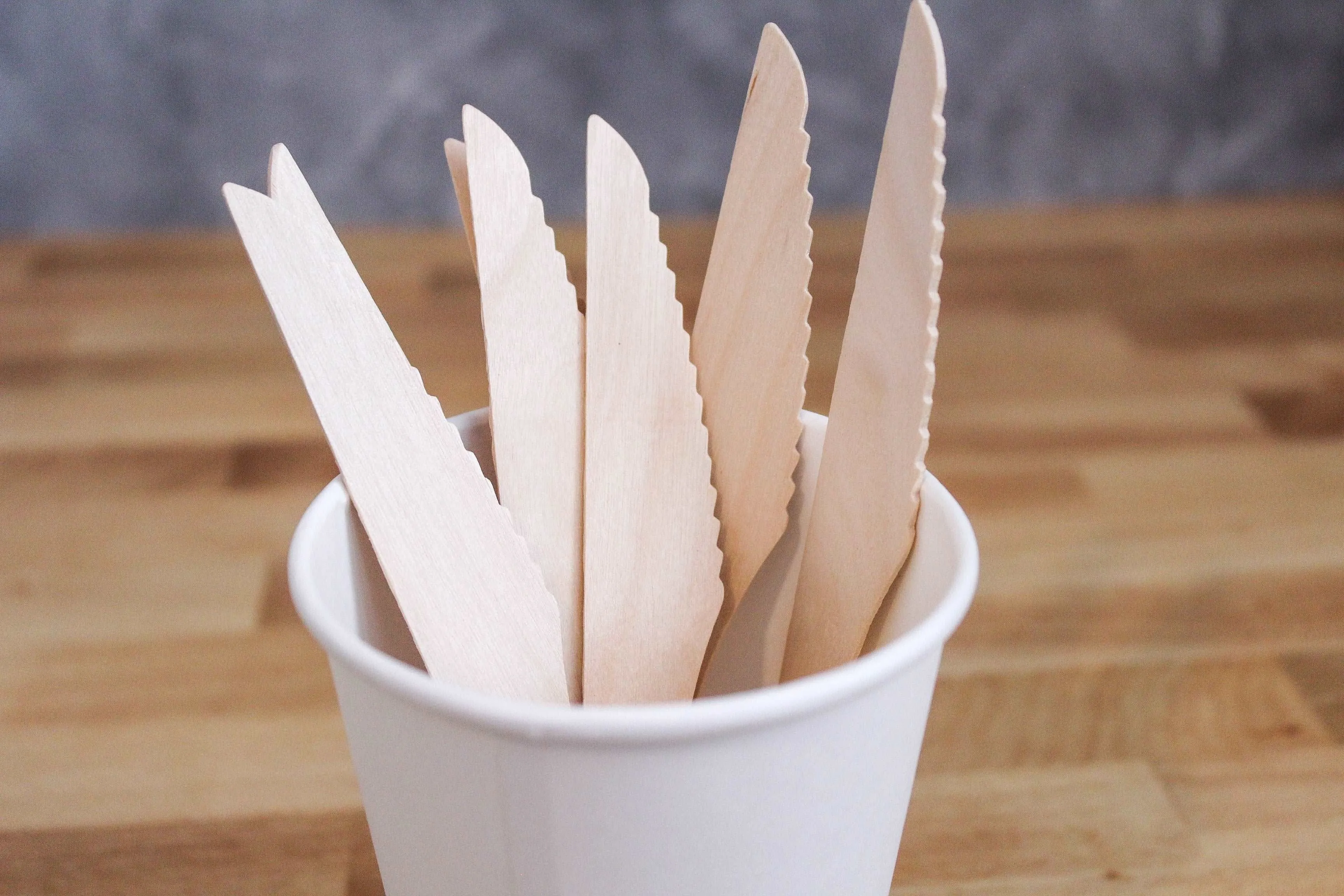 Disposable Wooden Knife (1000pcs) | Compostable | Natural Birchwood