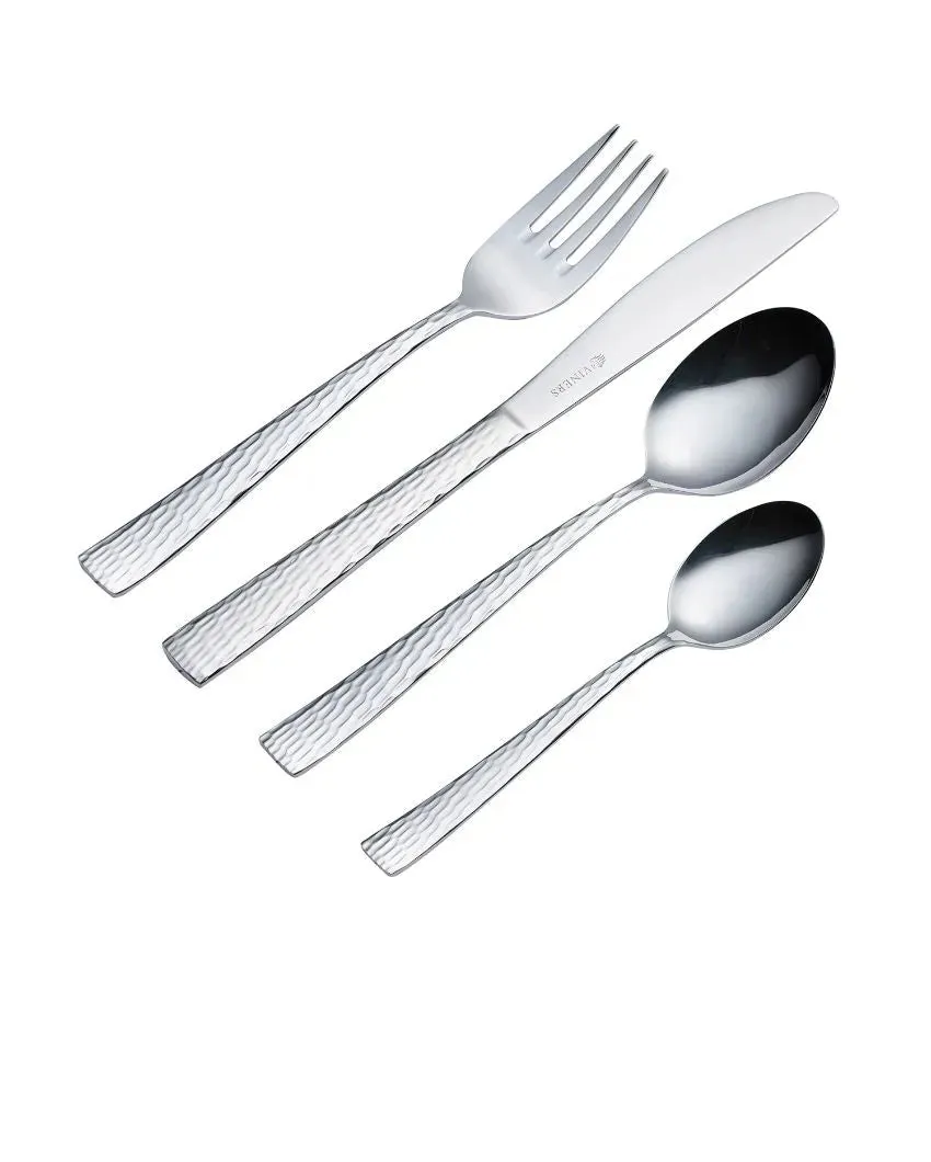 Everyday Glisten Silver Stainless Steel Cutlery | 16 Pieces