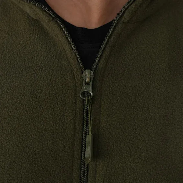 Fleece Full Zipper Olive Jacket