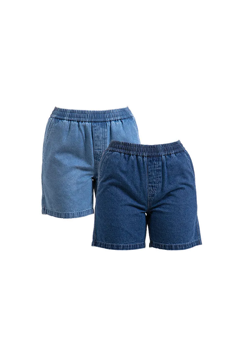 Forest Ladies Stretchable Denim Short Pants Casual Elastic Denim Shorts Women | Seluar Pendek Denim Perempuan - 865105