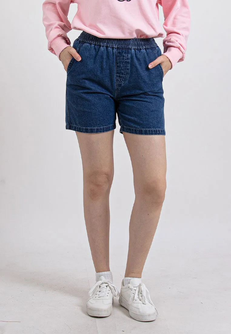Forest Ladies Stretchable Denim Short Pants Casual Elastic Denim Shorts Women | Seluar Pendek Denim Perempuan - 865105