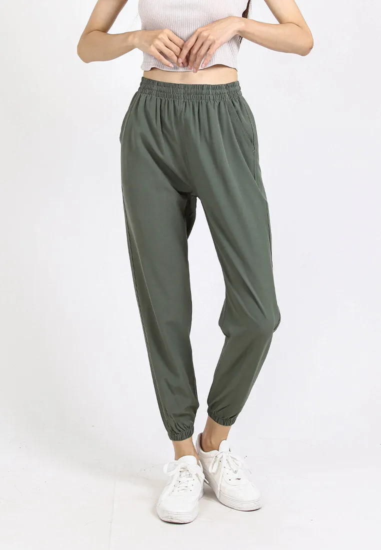 Forest Ladies Stretchable Polyester Plain Jogger Women Long Jogger Pants | Seluar Panjang Perempuan - 810464