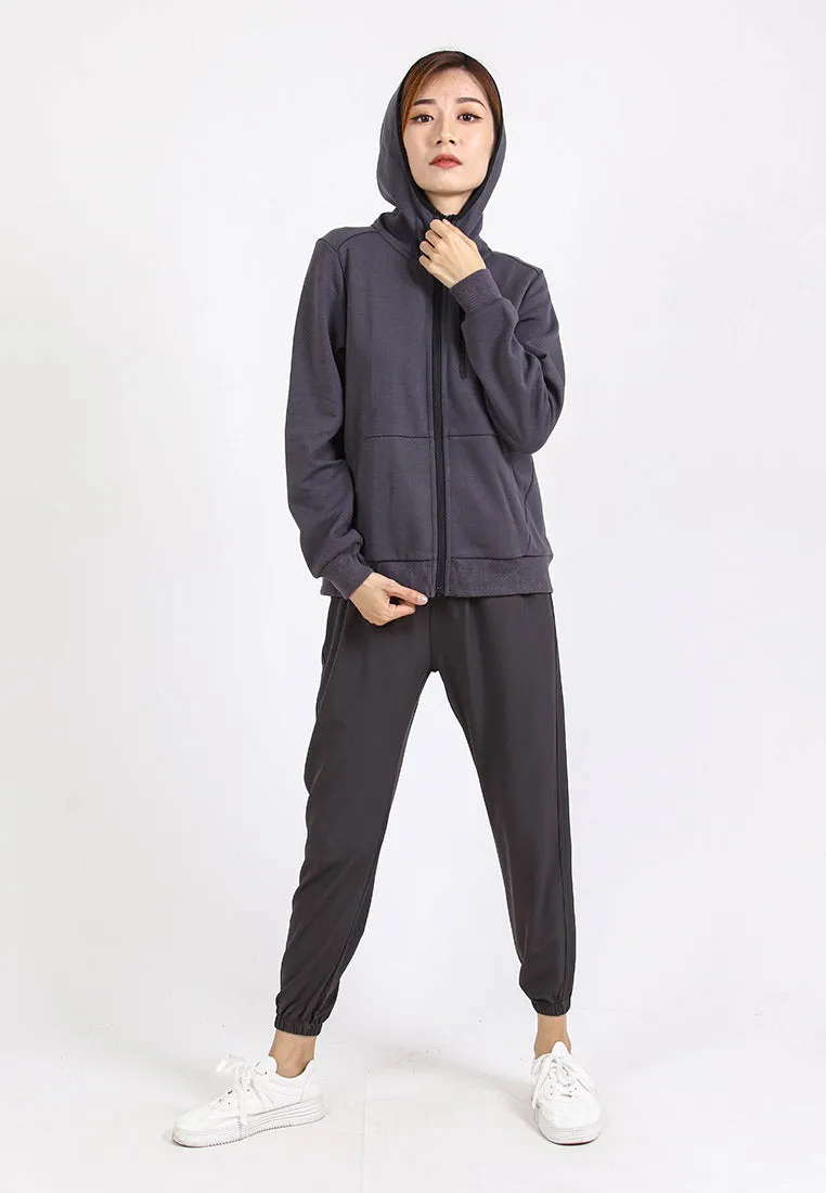 Forest Ladies Stretchable Polyester Plain Jogger Women Long Jogger Pants | Seluar Panjang Perempuan - 810464