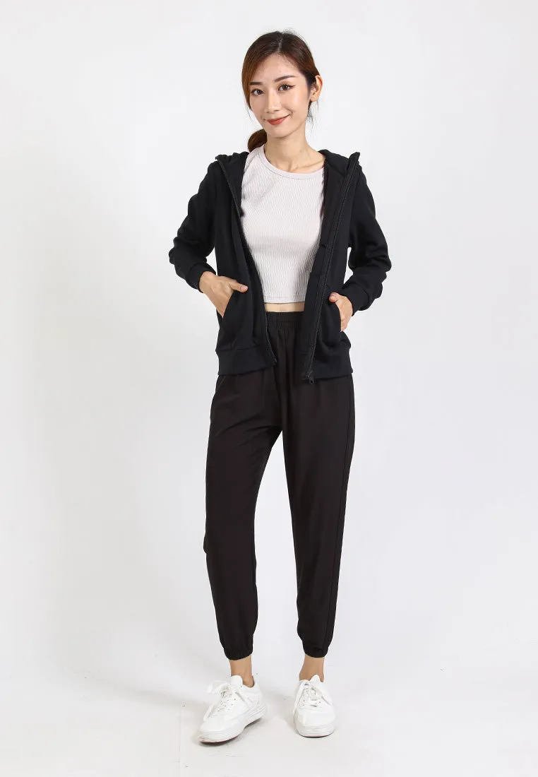 Forest Ladies Stretchable Polyester Plain Jogger Women Long Jogger Pants | Seluar Panjang Perempuan - 810464