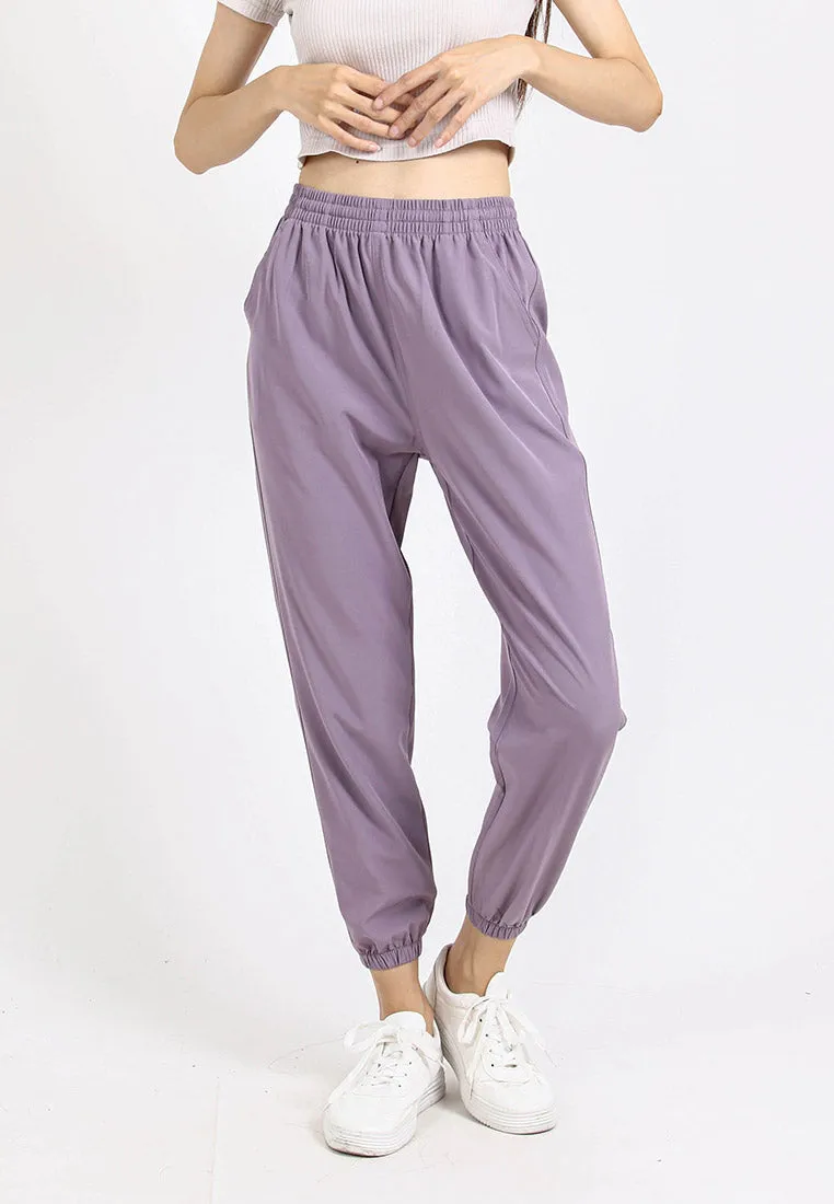 Forest Ladies Stretchable Polyester Plain Jogger Women Long Jogger Pants | Seluar Panjang Perempuan - 810464