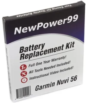 Garmin Nuvi 56 Battery Replacement Kit with Tools, Video Instructions and Extended Life Battery