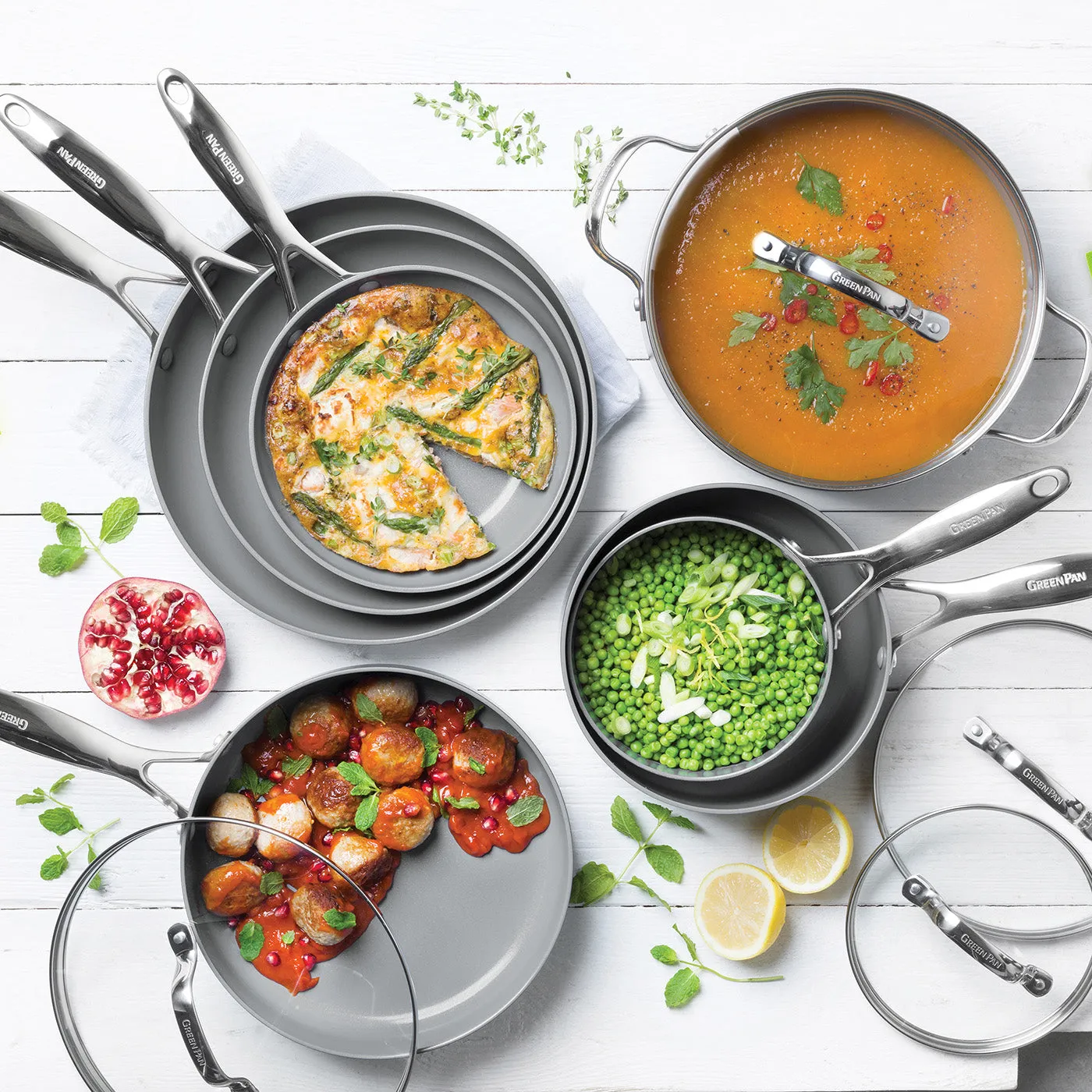 GreenPan Valencia Pro 11 Piece Nonstick Cookware Set