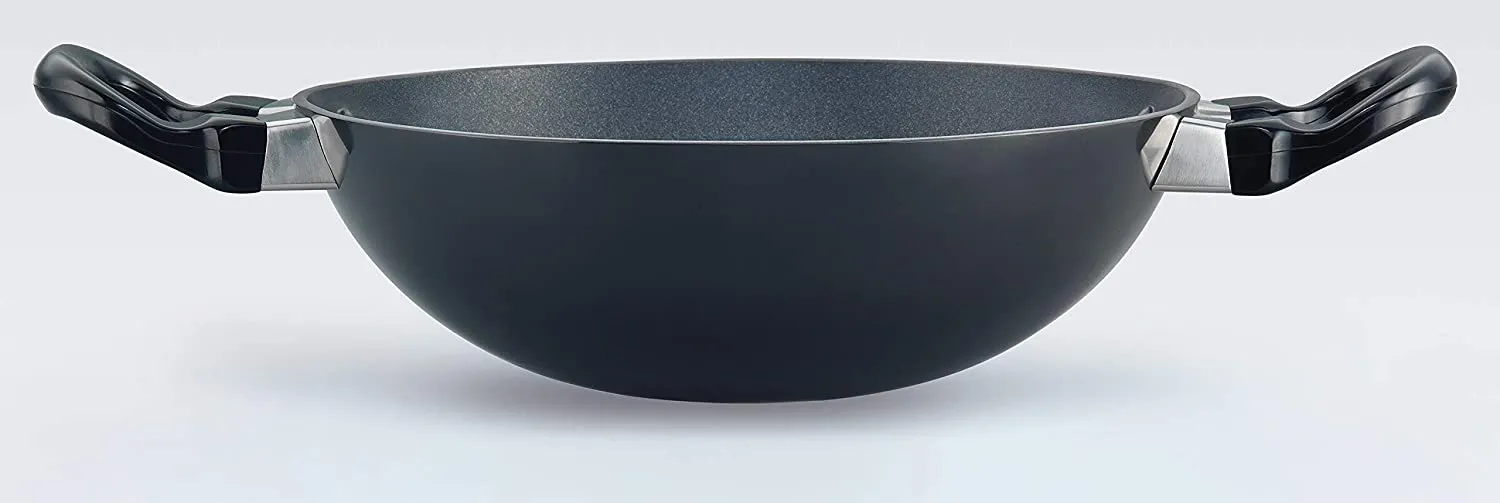 HAWKINS Futura Non-Stick Deep-Fry Pan, 1.5 Litre, Black & Futura Hard Anodised Sauce Pan, 1.5 litres, Black Combo