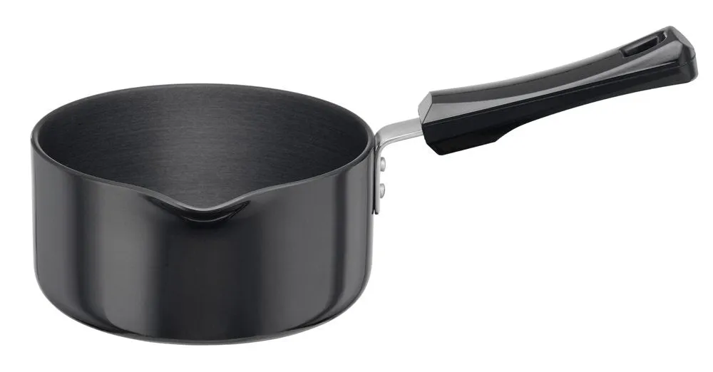HAWKINS Futura Non-Stick Deep-Fry Pan, 1.5 Litre, Black & Futura Hard Anodised Sauce Pan, 1.5 litres, Black Combo