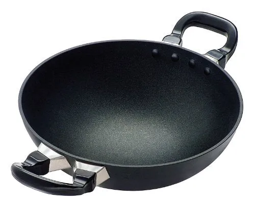 HAWKINS Futura Non-Stick Deep-Fry Pan, 1.5 Litre, Black & Futura Hard Anodised Sauce Pan, 1.5 litres, Black Combo