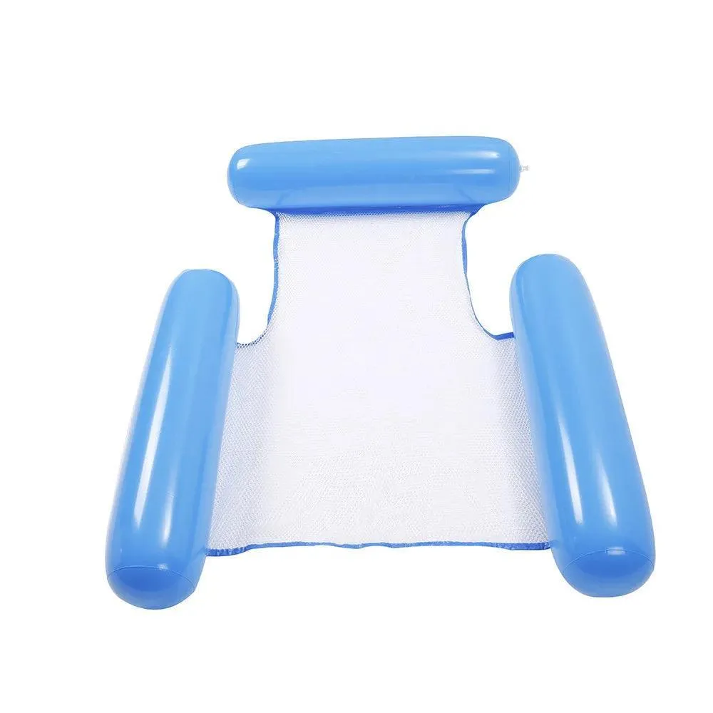 Inflatable Water Hammock Recliner, Comfortable Float, Durable PVC, Lightweight and Portable, Versatile for Pools and Beaches