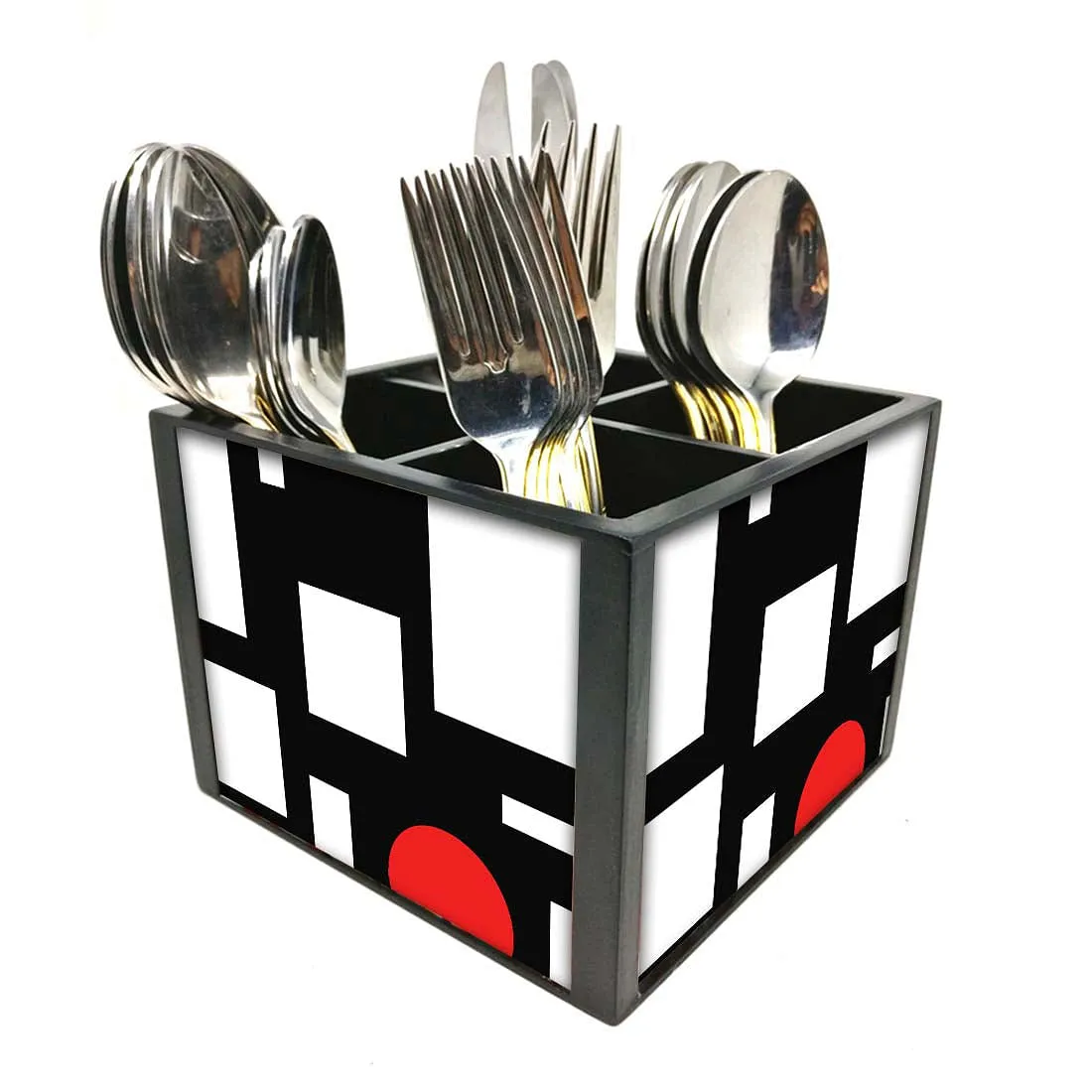 Kitchen Cutlery Holder Stand for Spoons, Forks & Knives- Designer Mandrin