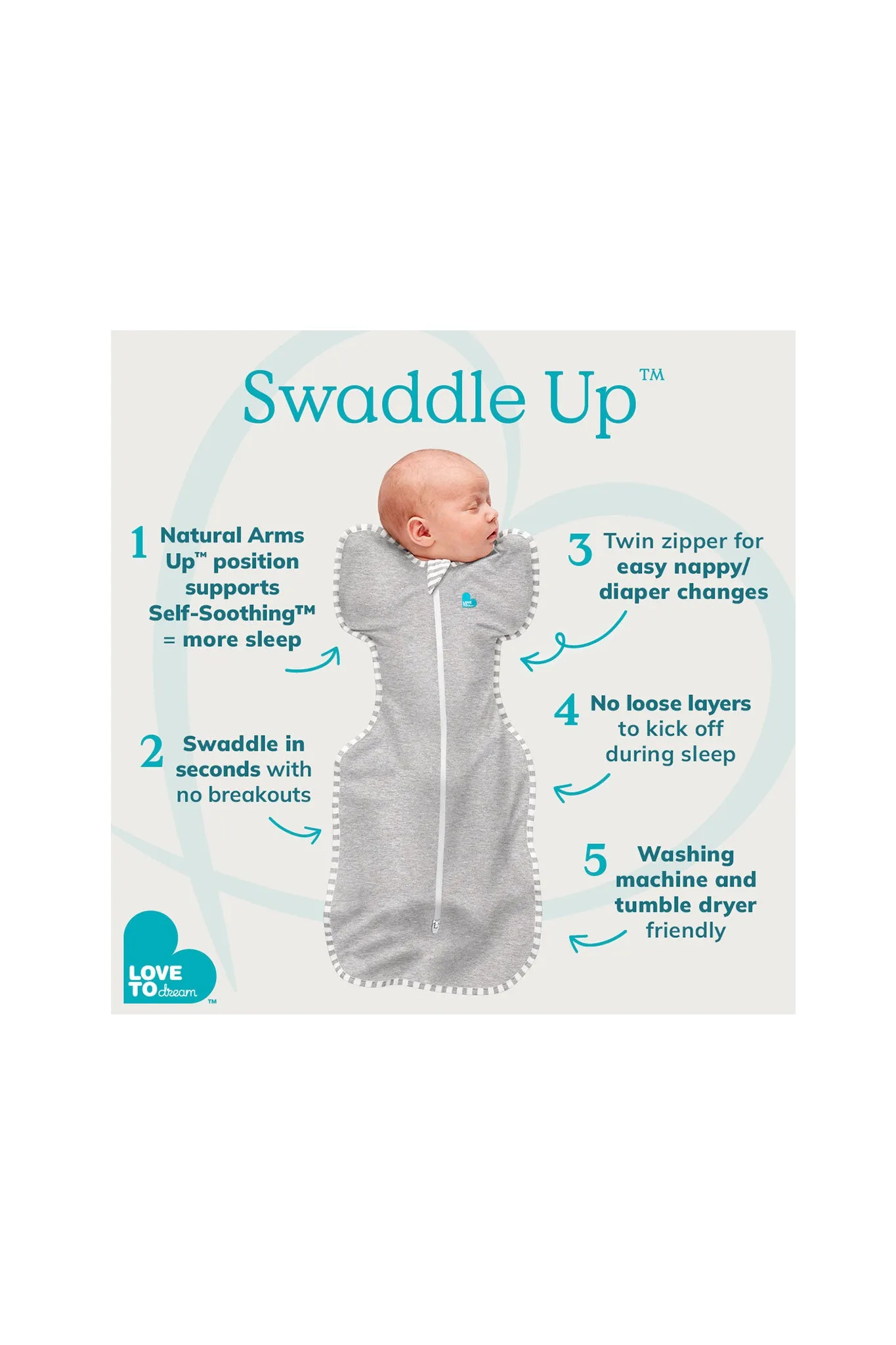 Love To Dream Swaddle Up Original 1.0 TOG