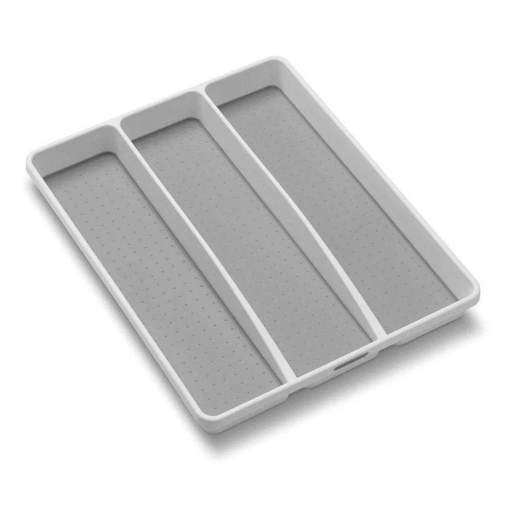 Madesmart 3 Compartment Grip Base Utensil Tray White