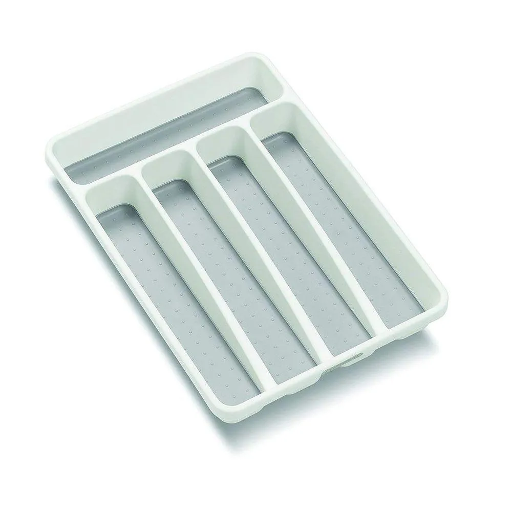 Madesmart Mini 5 Compartment Grip Base Cutlery Tray White