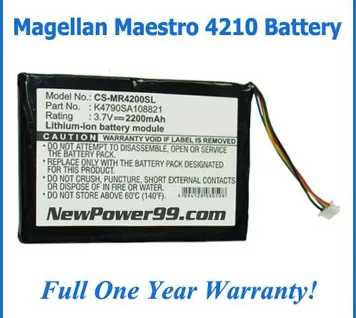 Magellan Maestro 4210 Battery Replacement Kit with Tools, Video Instructions and Extended Life Battery