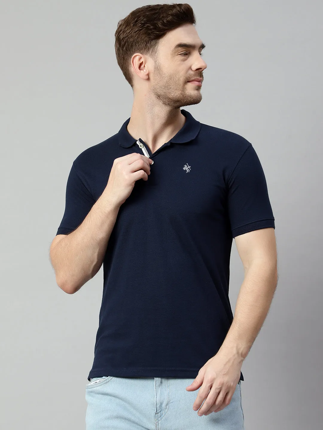 Men Light Navy T-Shirt