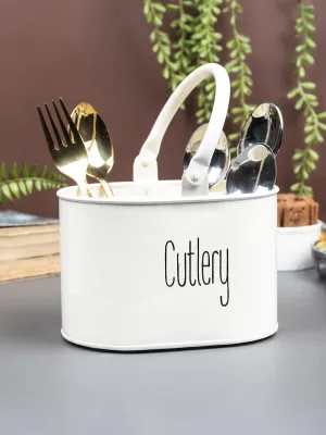 Off White Cutlery Holder