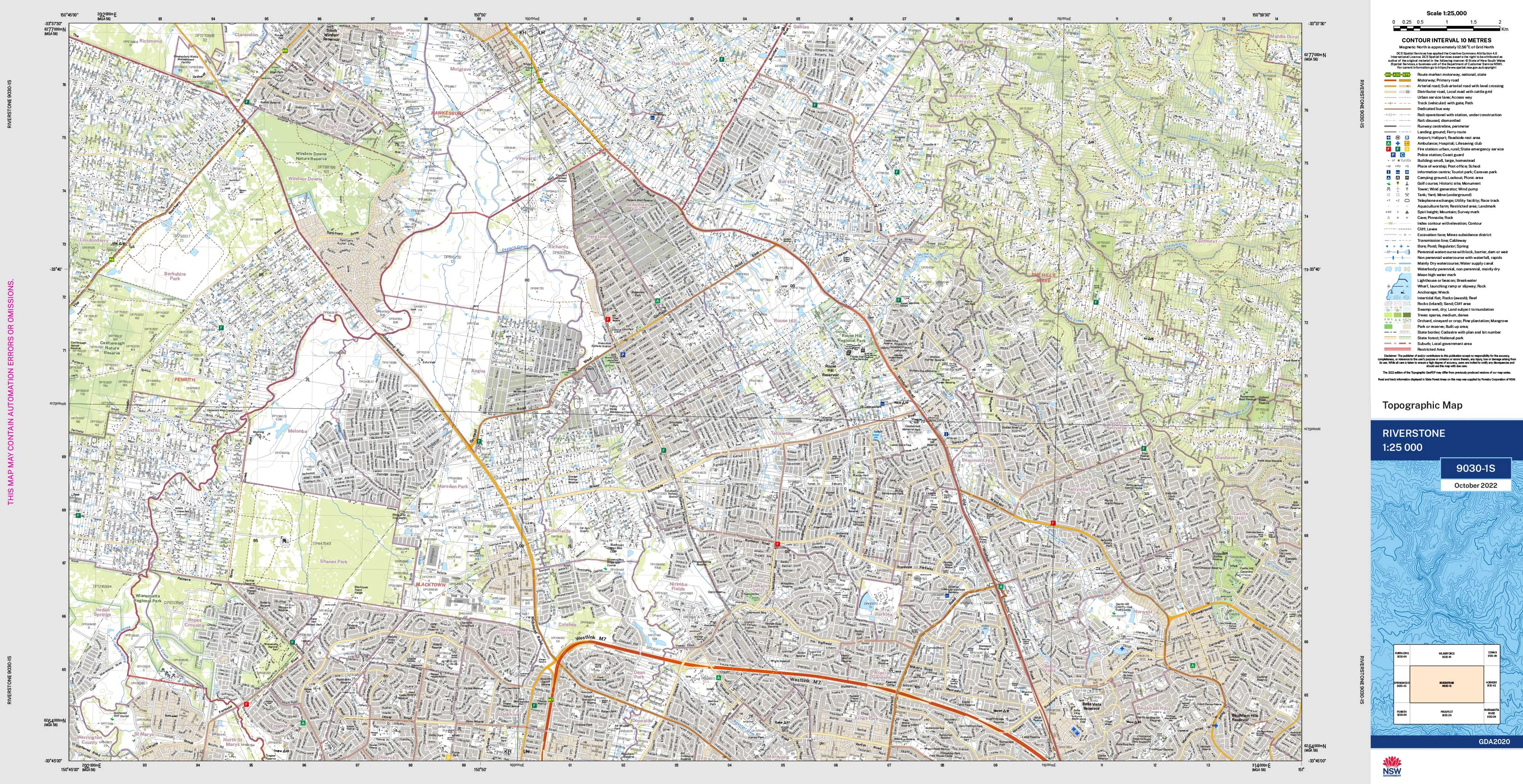 Riverstone 9030-1S Topographic Map 1:25k