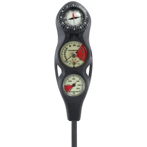 Scubapro In-Line Pressure Depth Compass 3 Gauge Console