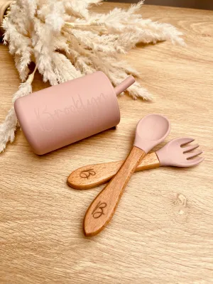 Silicone Cup & Cutlery - Personalised