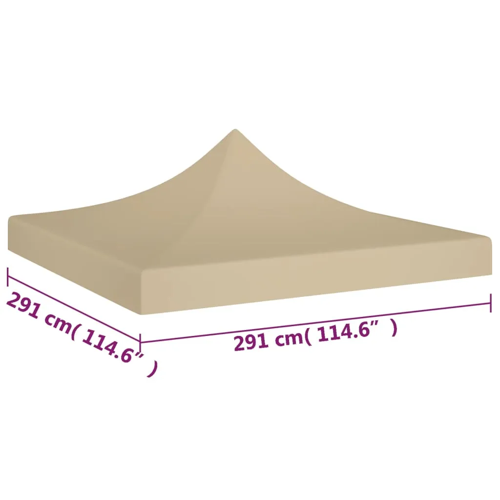 vidaXL Party Tent Roof 3x3 m Beige 270 g/m²