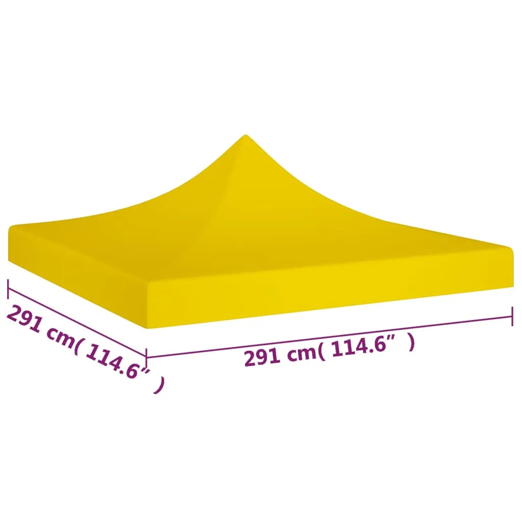 vidaXL Party Tent Roof 3x3 m Yellow 270 g/m²