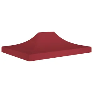 vidaXL Party Tent Roof 4.5x3 m Burgundy 270 g/m²