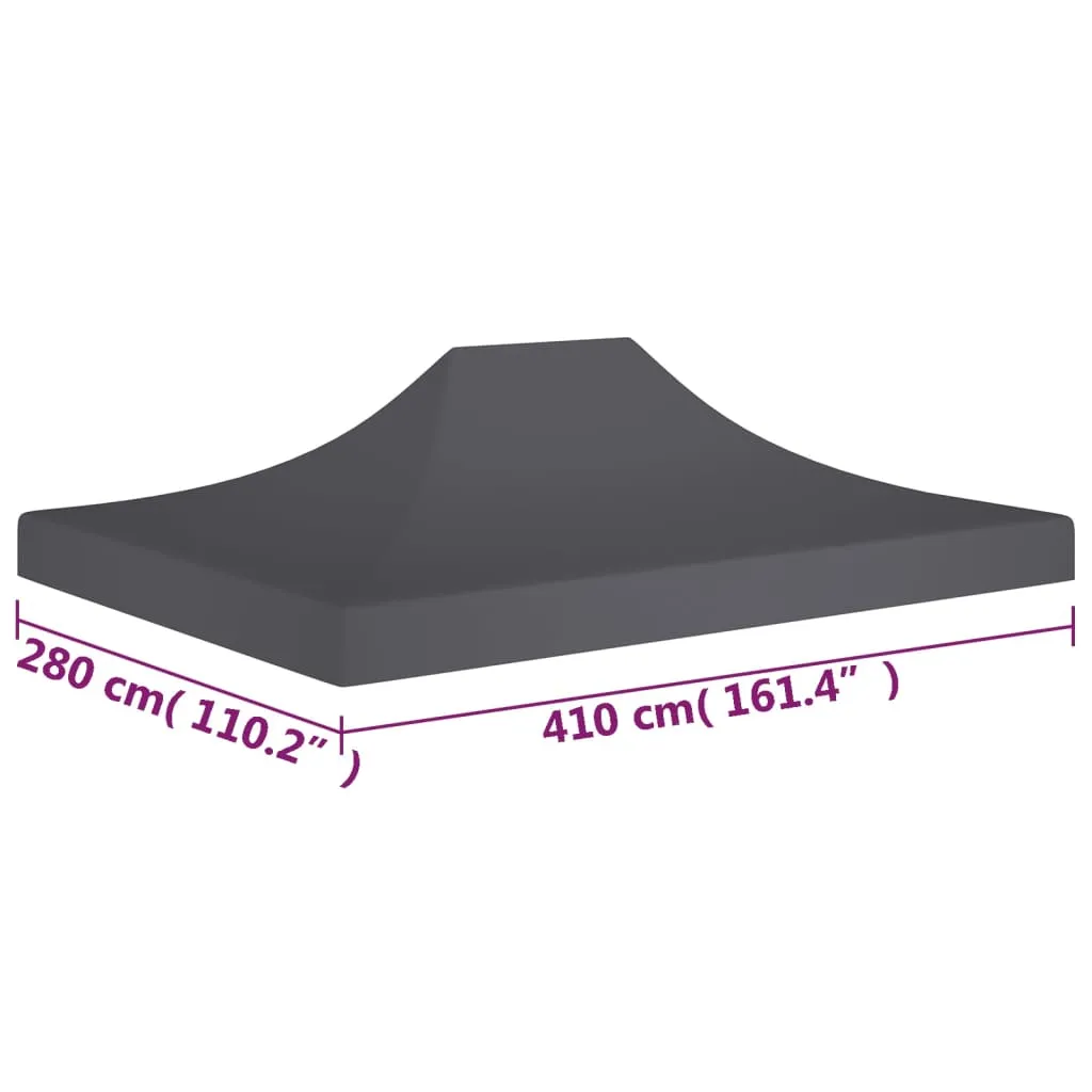 vidaXL Party Tent Roof 4x3 m Anthracite 270 g/m²