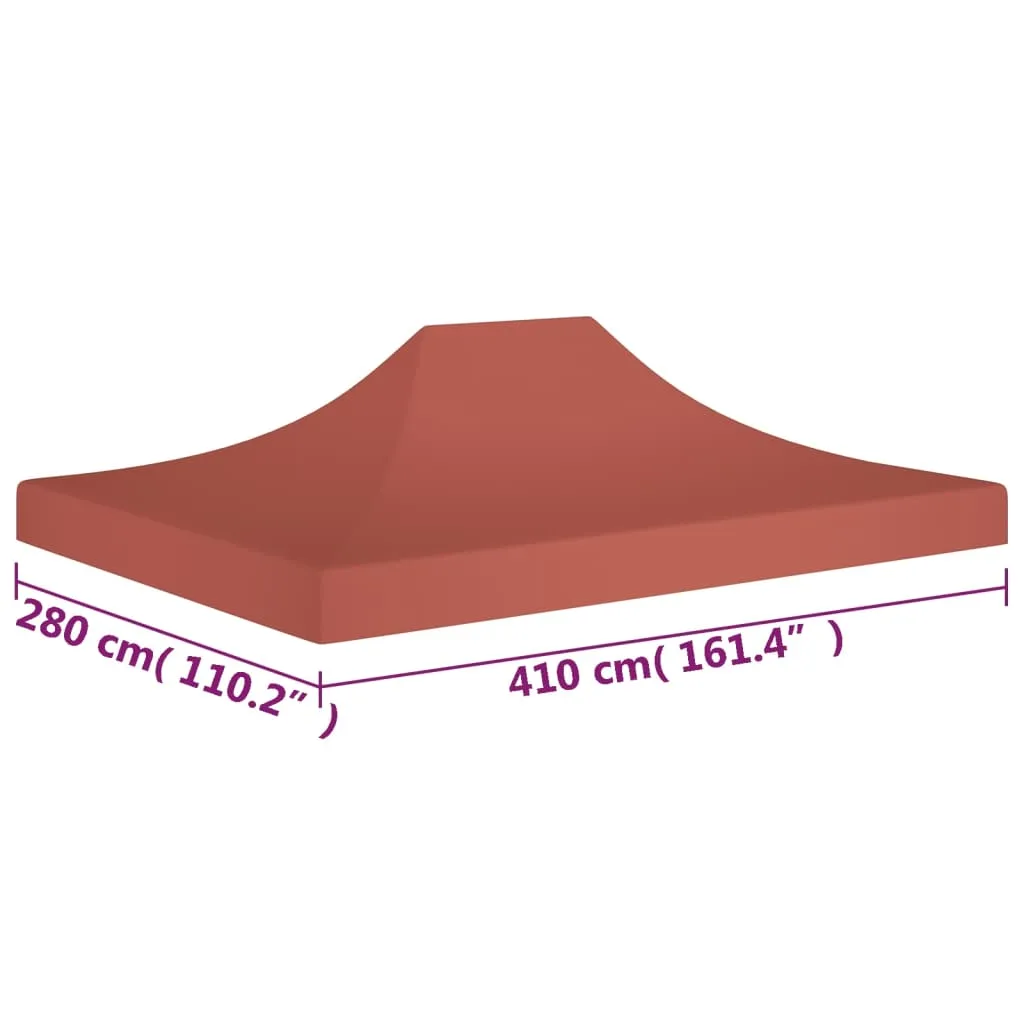 vidaXL Party Tent Roof 4x3 m Terracotta 270 g/m²