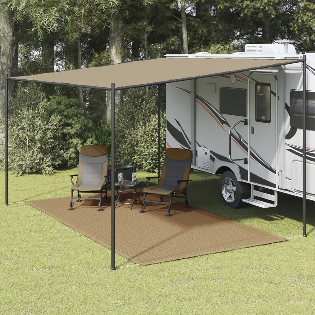 vidaXL Tent Carpet 200x400 cm Taupe