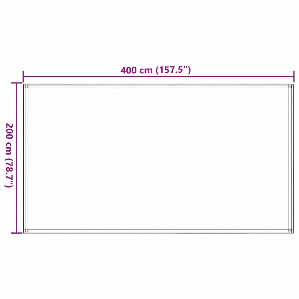 vidaXL Tent Carpet 200x400 cm Taupe