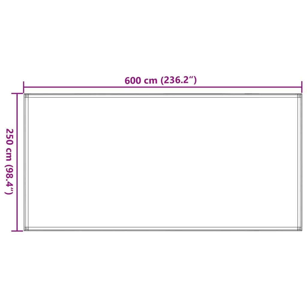 vidaXL Tent Carpet 250x600 cm Blue HDPE