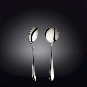 Wilmax Porcelain Set Of 12 Soup Spoon 7" inch | 18 Cm
