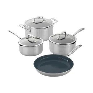Zwilling Clad CFX Stainless Steel Ceramic Nonstick 7pc Cookware Set SUPER SAVER